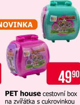 PET house cestovní box na zvířátka s cukrovinkou 