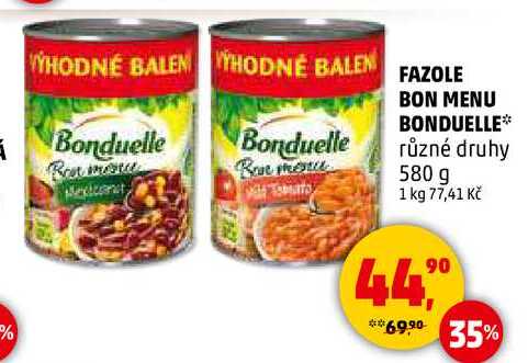 FAZOLE BON MENU BONDUELLE, 580 g 
