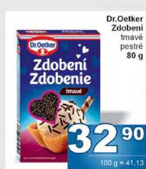 Dr.Oetker Zdobeni tmavé pestré 80 g 