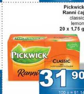 Pickwick Ranni čaj classic lemon 20 x 1,75 g 