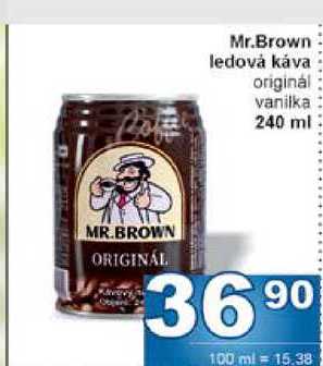 Mr.Brown ledová káva originál vanilka 240 ml