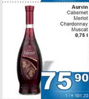 Aurvin Cabernet Merlot Chardonnay Muscat 0,75l