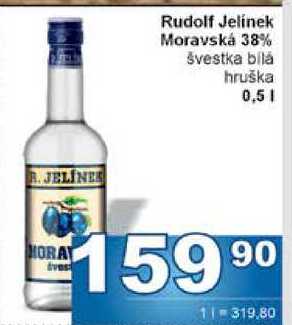 Rudolf Jelínek Moravská 38% Švestka bílá 0,5l