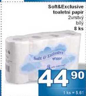 Soft&Exclusive toaletni papir 2vrstvý bily 8 ks