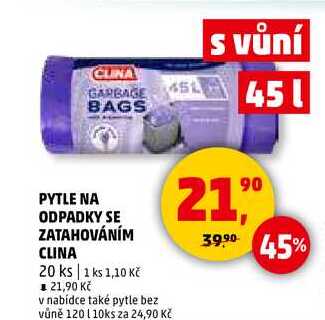 PYTLE NA ODPADKY SE ZATAHOVÁNÍM CLINA, 20 ks