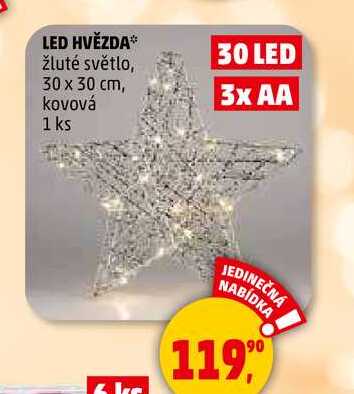 LED HVĚZDA, 1 ks
