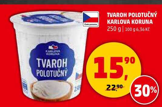 TVAROH POLOTUČNÝ KARLOVA KORUNA, 250 g