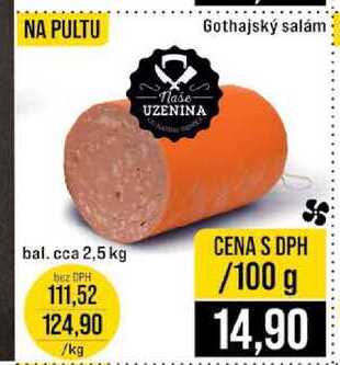Gothajský salám bal. cca 2,5 kg 100g