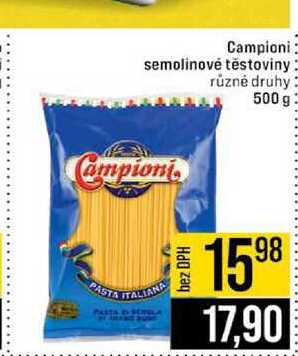 Campioni semolinové těstoviny různé druhy 500 g