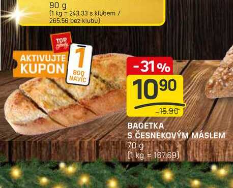 BAGETKA S ČESNEKOVÝM MÁSLEM 70 g