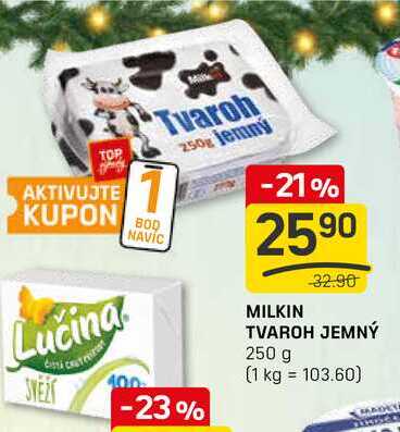 MILKIN TVAROH JEMNÝ 250 g 