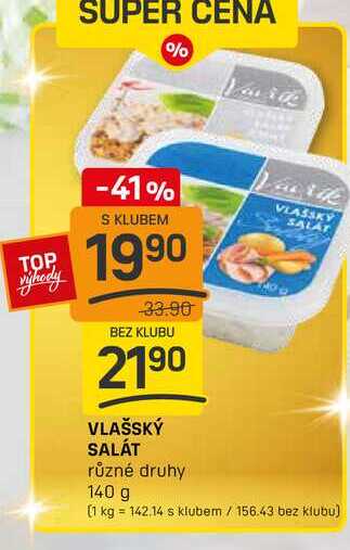 VLAŠSKÝ SALÁT různé druhy 140 g