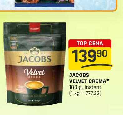  JACOBS VELVET CREMA 180 g, instant