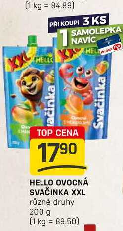 HELLO OVOCNÁ SVAČINKA XXL různé druhy 200 g