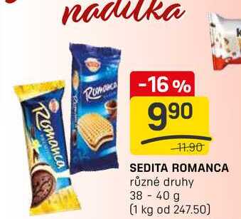 SEDITA ROMANCA různé druhy 38 - 40 g 