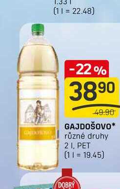 GAJDOŠOVO různé druhy 2l, PET