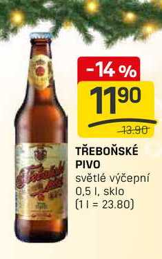 TŘEBOŇSKÉ PIVO světlé výčepní 0,5l