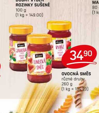 OVOCNÁ SMĚS různé druhy 260 g 