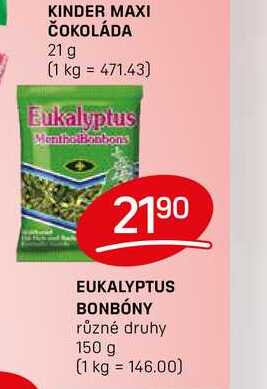 UKALYPTUS BONBÓNY různé druhy 150 g