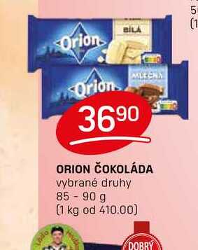 ORION ČOKOLÁDA vybrané druhy 85-90 g