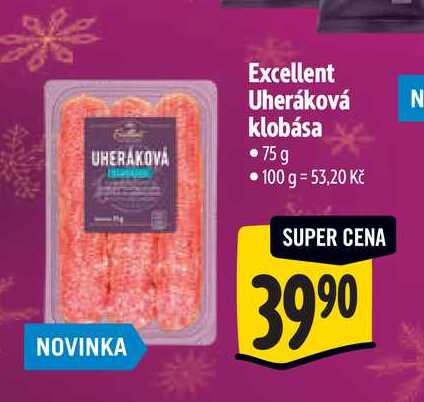  Excellent Uheráková klobása  75 g 
