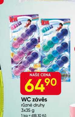 WC závěs různé druhy 3x35 g 