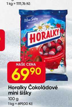 Horalky Čokoládové mini šišky 100 g