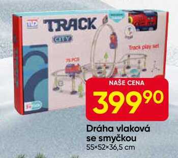 Dráha vlaková se smyčkou 55×52×36,5 cm 