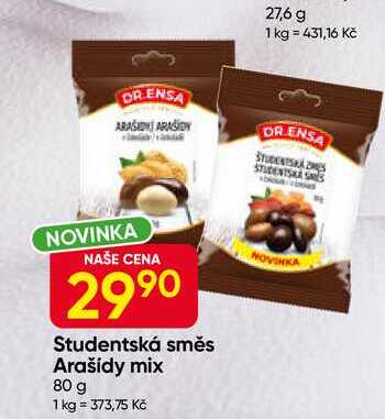 DR. ENSA Studentská směs Arašídy mix 80 g 