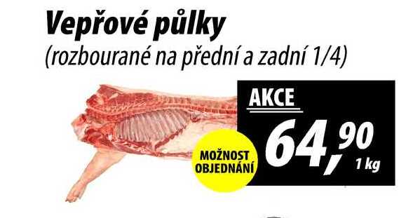 Vepřové půlky (rozbourané na přední a zadní 1/4), 1 kg