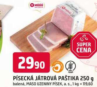 PÍSECKÁ JÁTROVÁ PAŠTIKA 250 g balená
