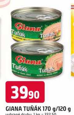 GIANA TUŇÁK 170 g/120 g 