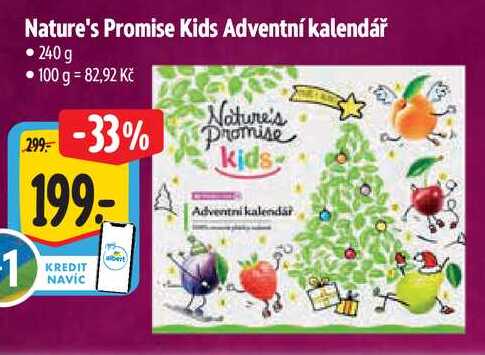 Nature's Promise Kids Adventní kalendář, 240 g