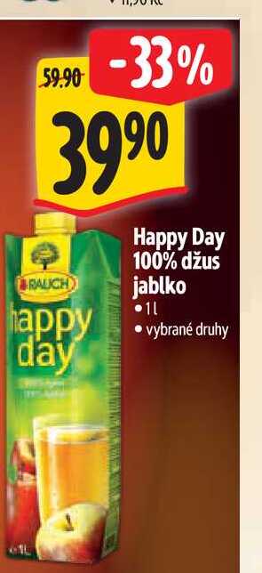  Happy Day 100% džus jablko 1 l