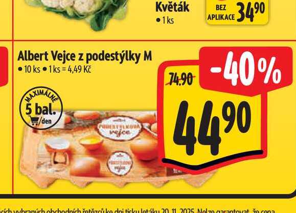   Albert Vejce z podestýlky M  10 ks 