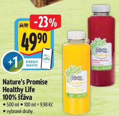 Nature's Promise Healthy Life 100% šťáva, 500 ml 