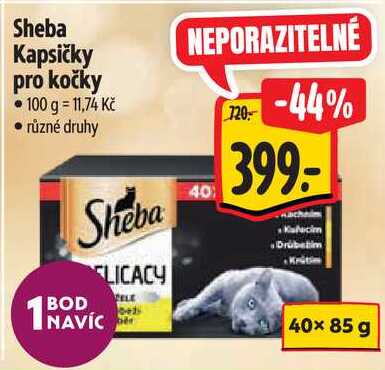 Sheba Kapsičky pro kočky, 40x 85 g