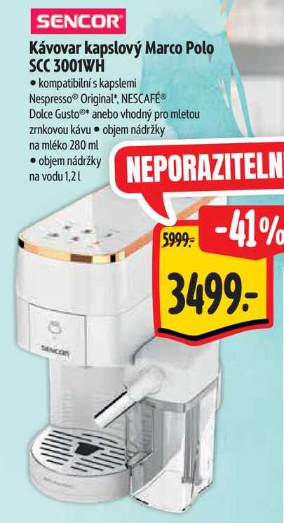 Kávovar kapslový Marco Polo SCC 3001WH