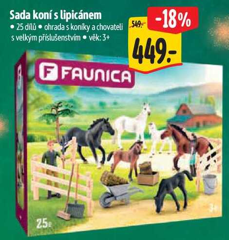 Sada koní s lipicánem