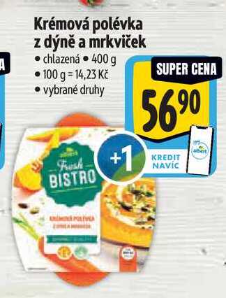 Krémová polévka z dýně a mrkviček, 400 g