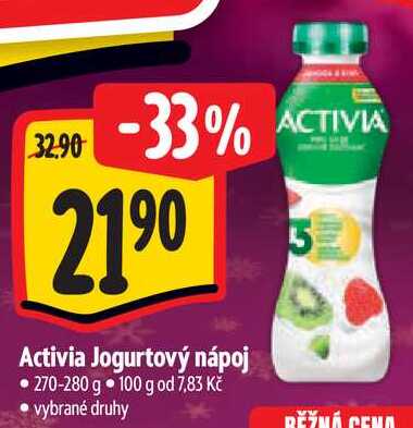 Activia Jogurtový nápoj, 270-280 g 