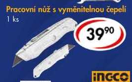 Pracovní nůž s vyměnitelnou čepelí, 1 ks 