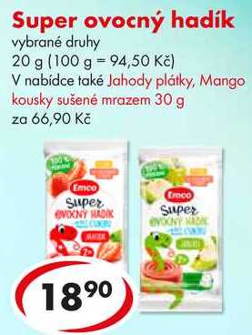Super ovocný hadík, 20 g