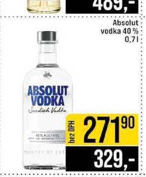 Absolut vodka 40 % 0,7l