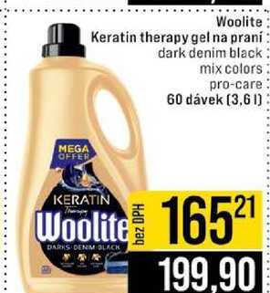 Woolite Keratin therapy gel na praní dark denim black mix colors pro-care 60 dávek 3,6l