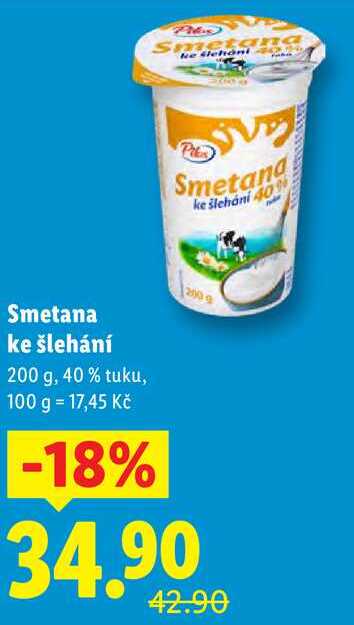 Smetana ke šlehání, 200 g