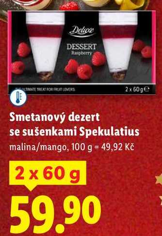 Smetanový dezert se sušenkami Spekulatius, 2x 60 g