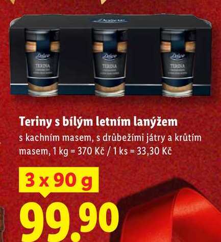 Teriny s bílým letním lanýžem, 3x 90 g