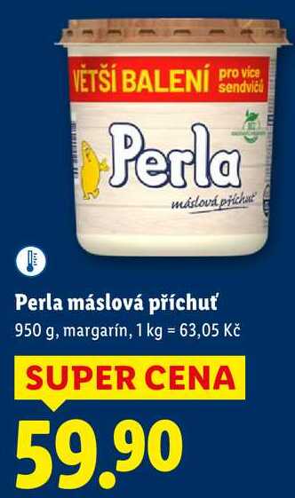 Perla máslová příchuť, 950 g