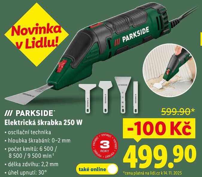 PARKSIDE Elektrická škrabka 250 W 